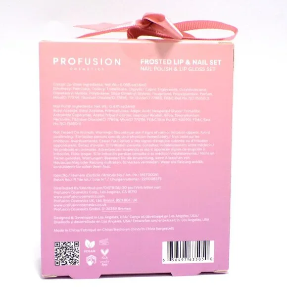 CLEARANCE Holiday Nail & Lip Gift Set Frosted Snow Sparkle - Picture 3 of 3